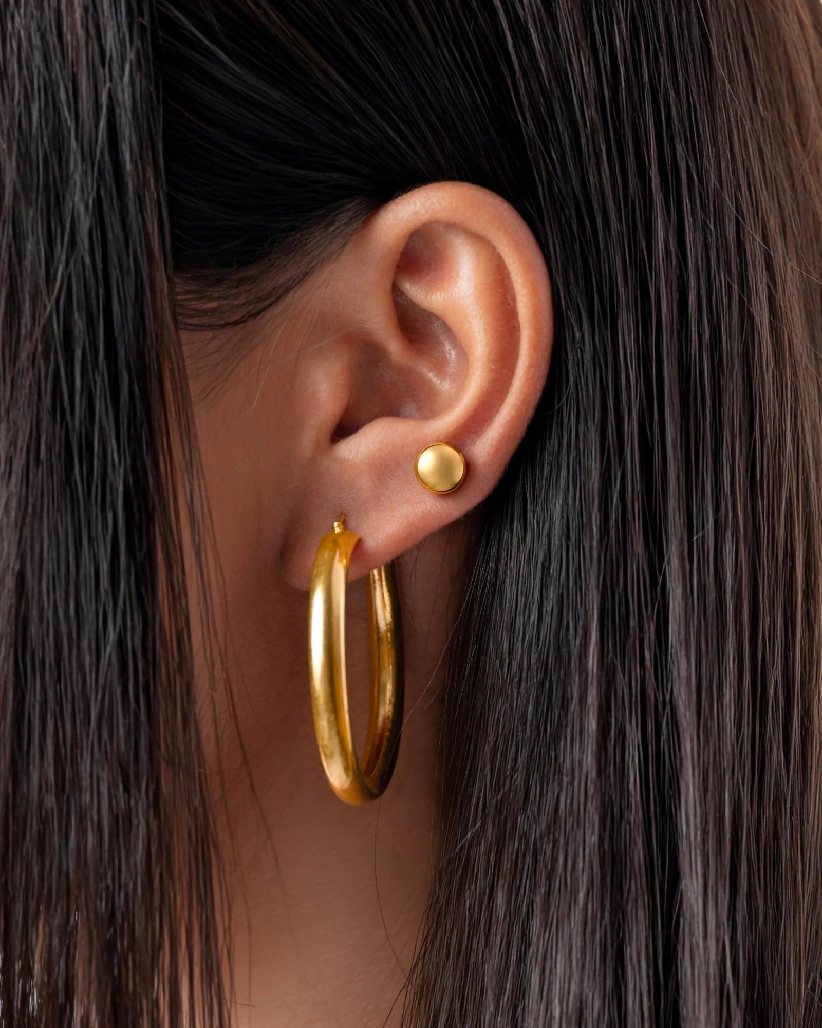 Golden Dot Studs