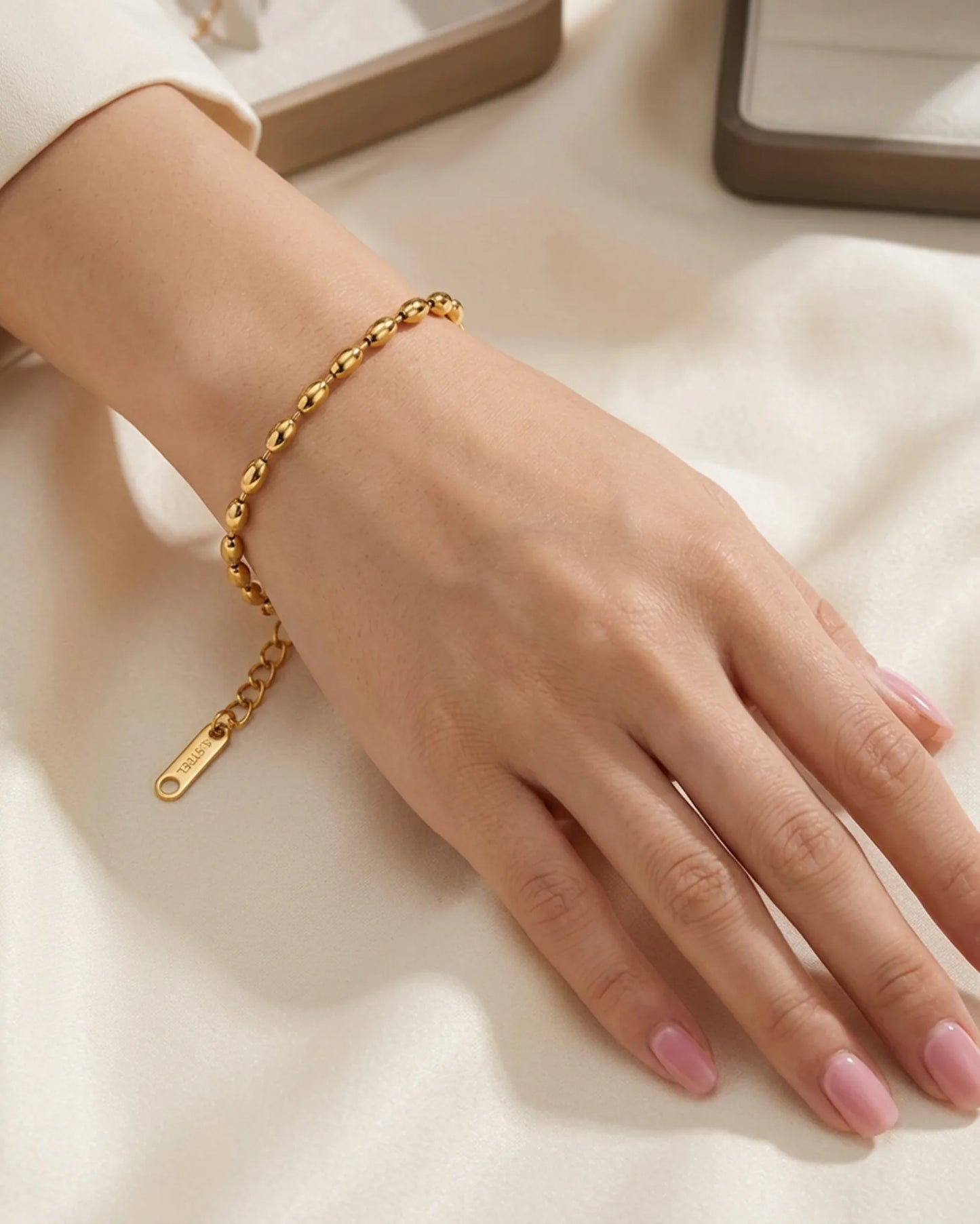 Olive Bead Bracelet