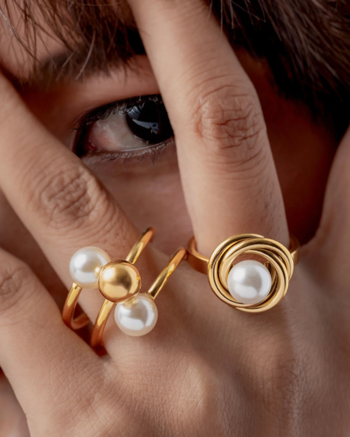 Orbit Pearl Ring