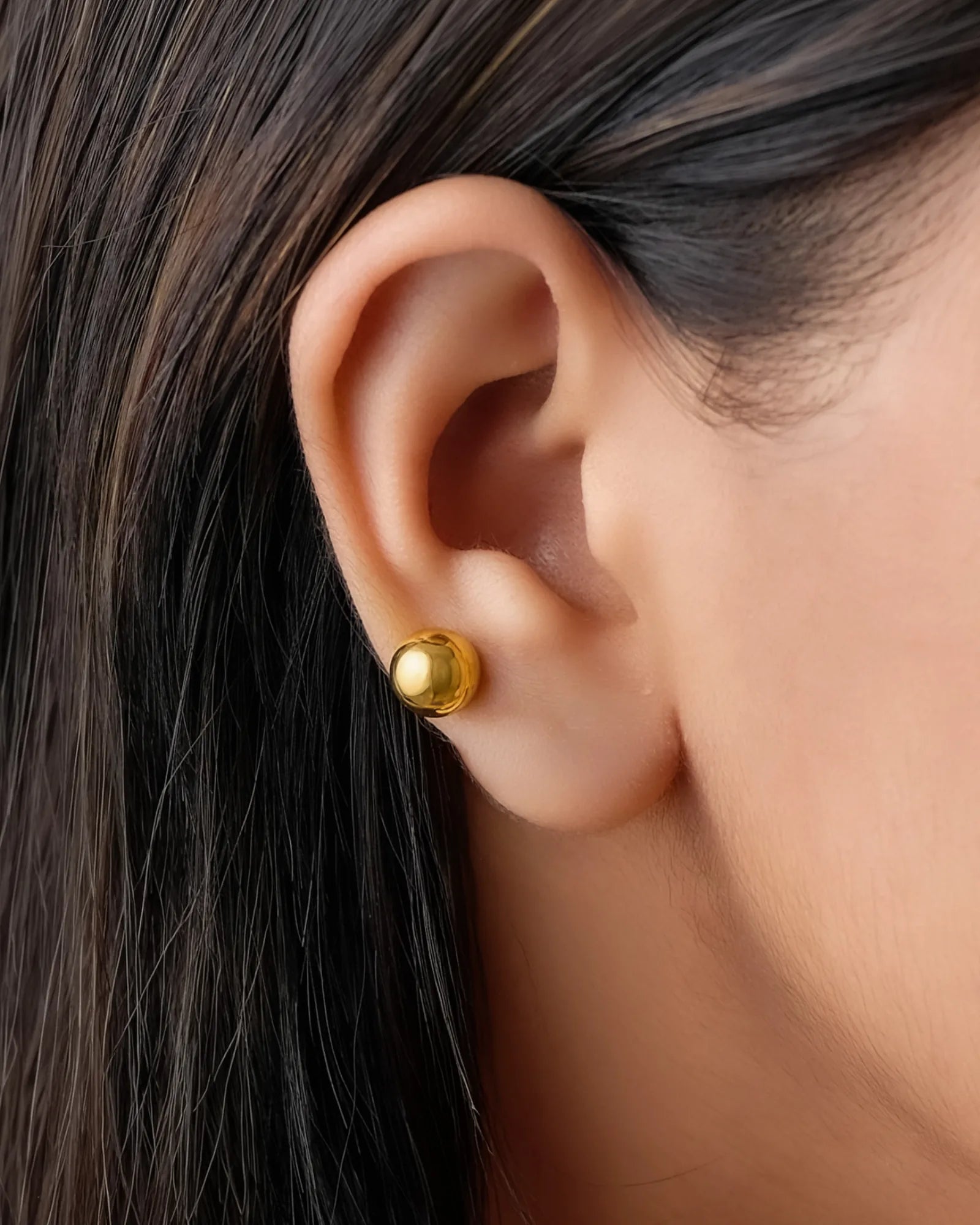 Golden Dot Studs